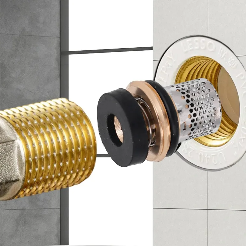 1/10pcs Universal Brass Water Stop Valve with Filter Mesh Faucet Valve Leak-proof Sealing Rings Gaskets Pipe Hose Plumbing Plugs