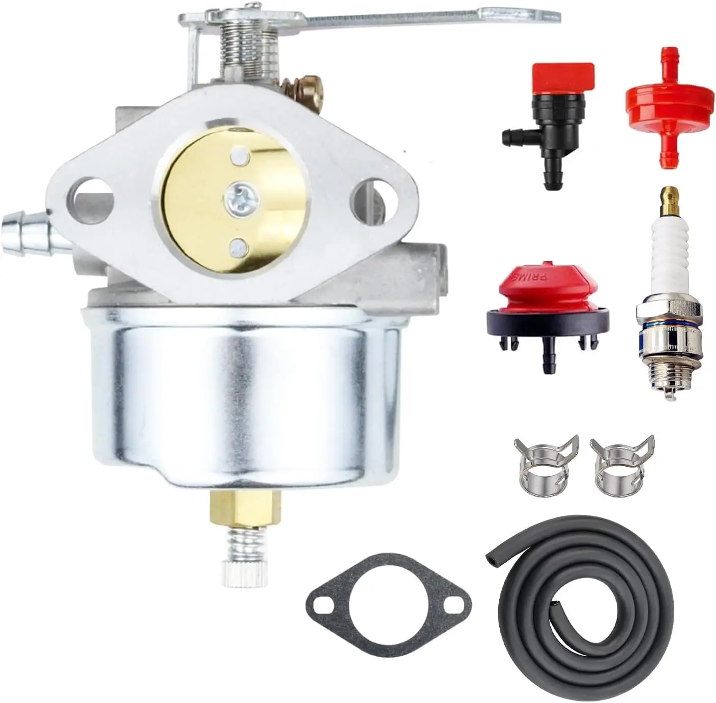 632325 HM100 Carburetor Replacement for Tecumseh 632242 632325 HHM80 HM80 HM100 1072 Carb with Spark Plug Primer Bulb Kit