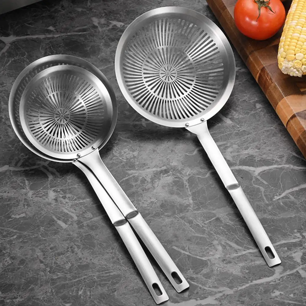 Stainless Steel Deep Skimmer Slotted Spoon For Dumplings Noodles Frying Rust-Proof Essential Kitchen Tool For Hot Pot Pasta view 2