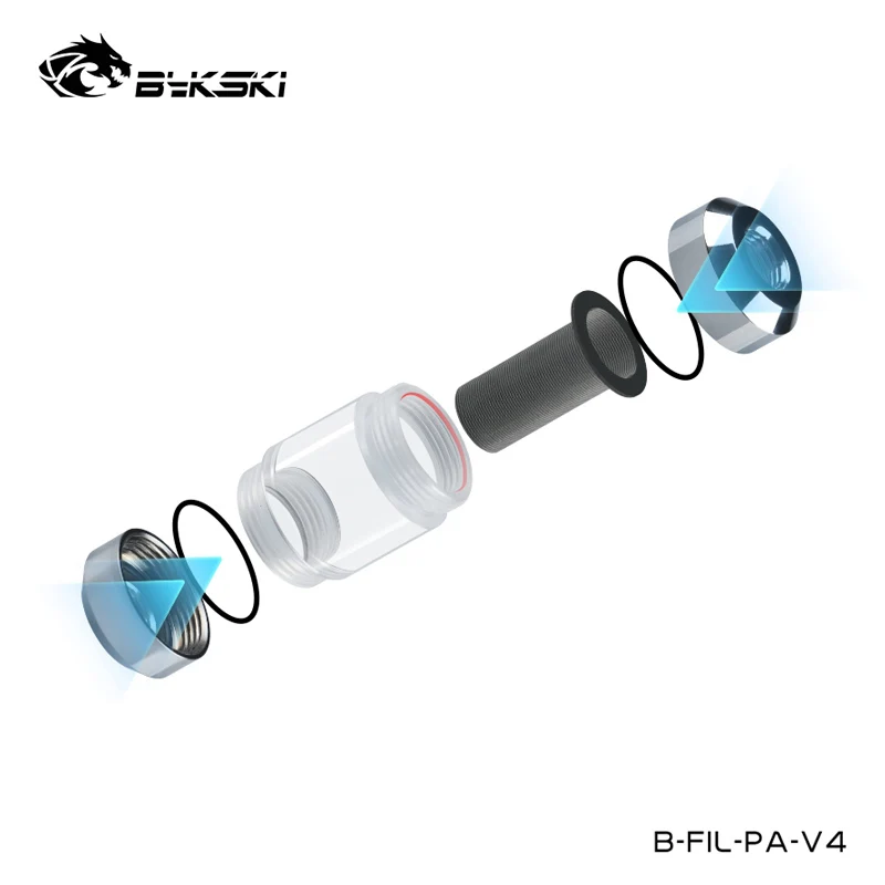 

Bykski G1/4" Water Cooling Filter For Radiator CPU Waterblock Compatible With Computer Cooling System,Black Silver