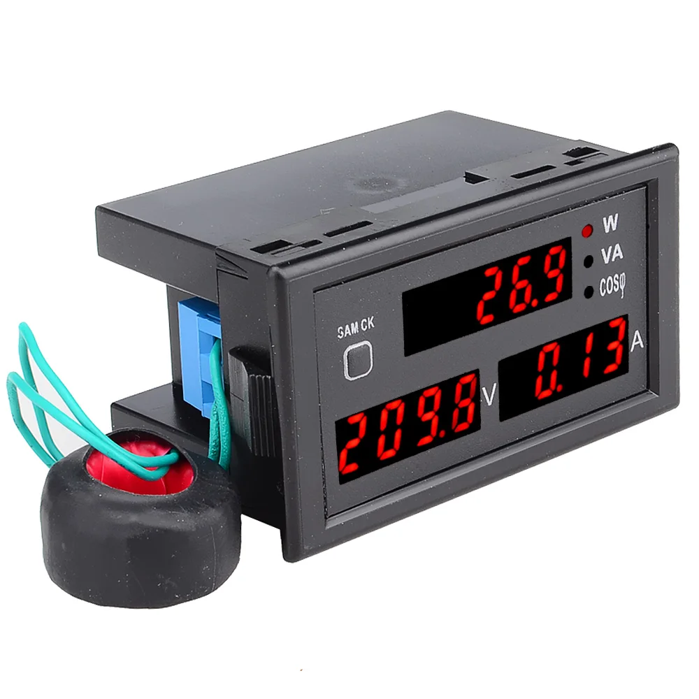 DL69-2048 AC Digital Voltmeter Ammeter Multimeter Watt Energy Meter AC80-300V 100A Current Power Meter Voltage Tester