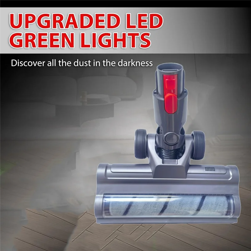 A23F-For Dyson V15 V11 V10 V8 V7 Vacuums Attachment  Soft Roller Brush Head With Dust Detection Light For Hardwood Cleaner