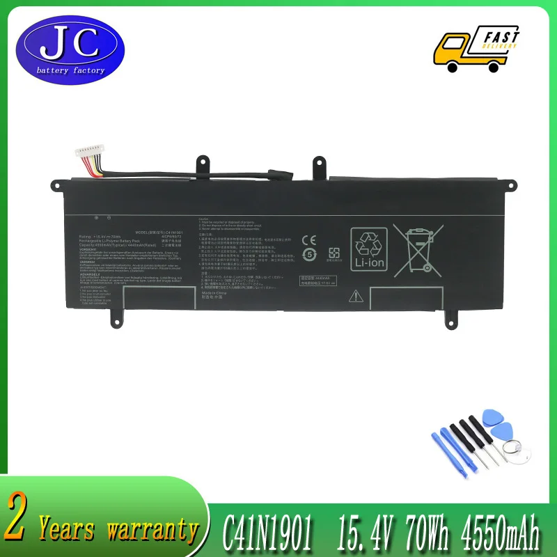 True capacity C41N1901 70WH Laptop Battery For ASUS ZenBook Duo UX481FA UX481FL UX481F UX481FLY UX4000F UX4000FL 0B200-03520000