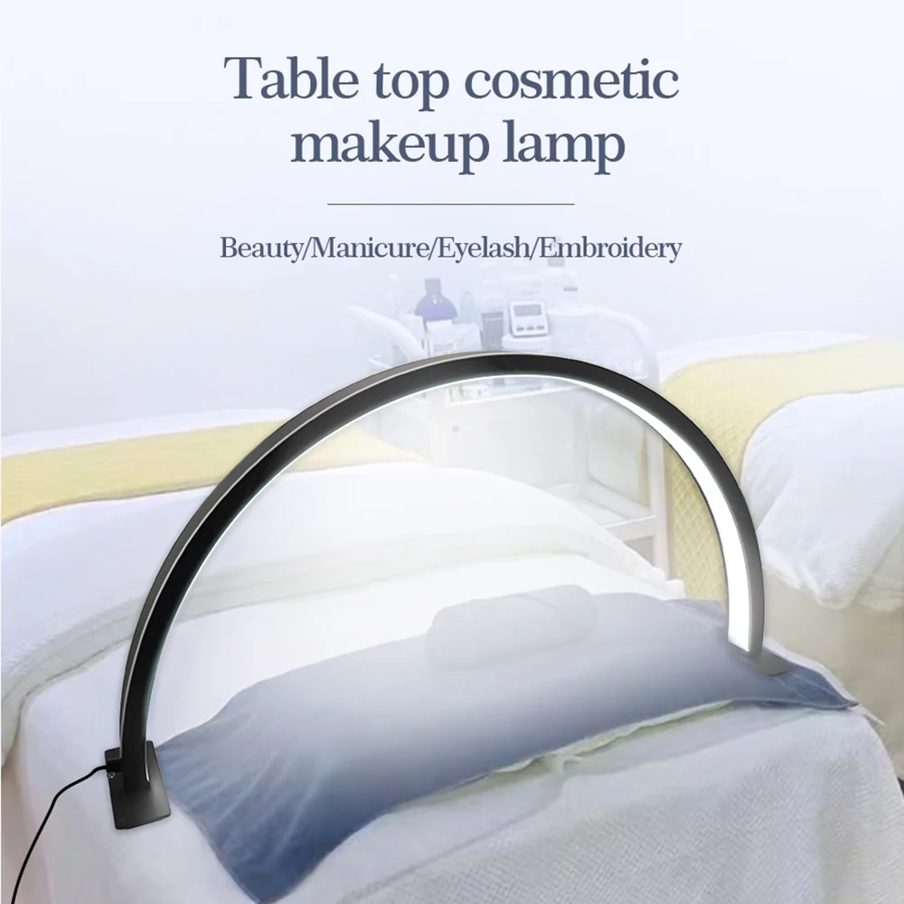 Lâmpada de Mesa em Forma de Meia-Lua com LED de 36W: Uma Solução Profissional para Iluminação de Vídeo e Maquiagem