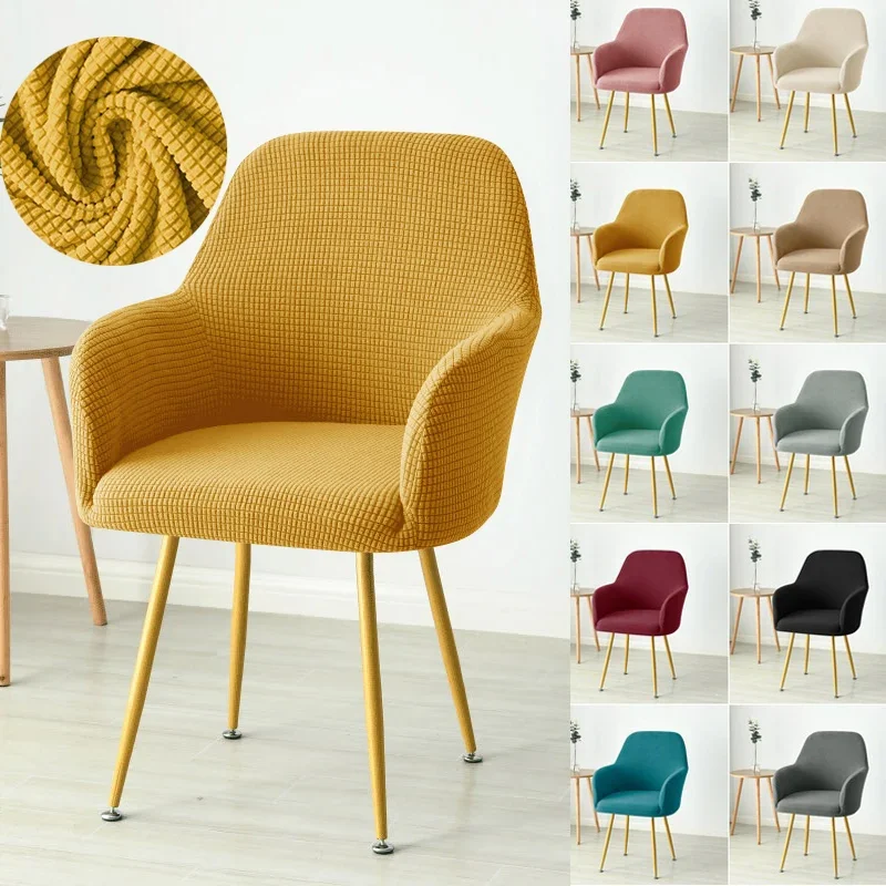 Funda para silla de brazo alto, fundas para sillas de comedor de lana Polar elásticas, funda para sillón, fundas para asientos de cocina, sillas para Hotel, fiesta en casa