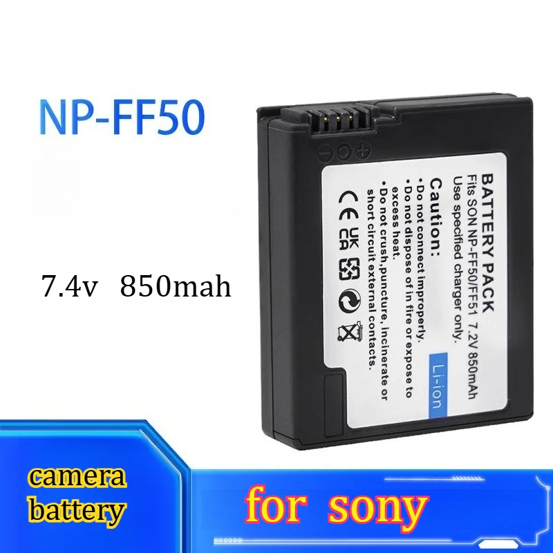 850mAh 7.2V Suitable for Sony NP-FF50 Camera Battery IP200 IP220 Compatible with Long Endurance and Strong Digital Battery