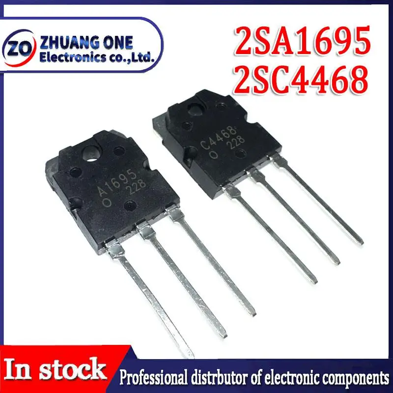 2ชิ้น/ล็อต A1695 C4468 / 2SA1695 2SC4468 TO-3P คู่สเตอริโอใหม่เดิม