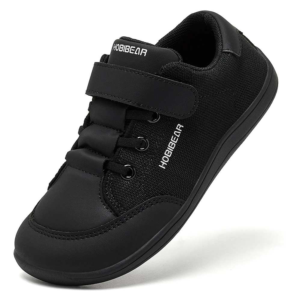 HOBIBEAR Kinder-Barfußschuhe mit breiter Zehenpartie, für Jungen und Mädchen, minimalistische Turnschuhe, leichte Mesh-Kunstlederschuhe mit Hakenschlaufe – Detail 15