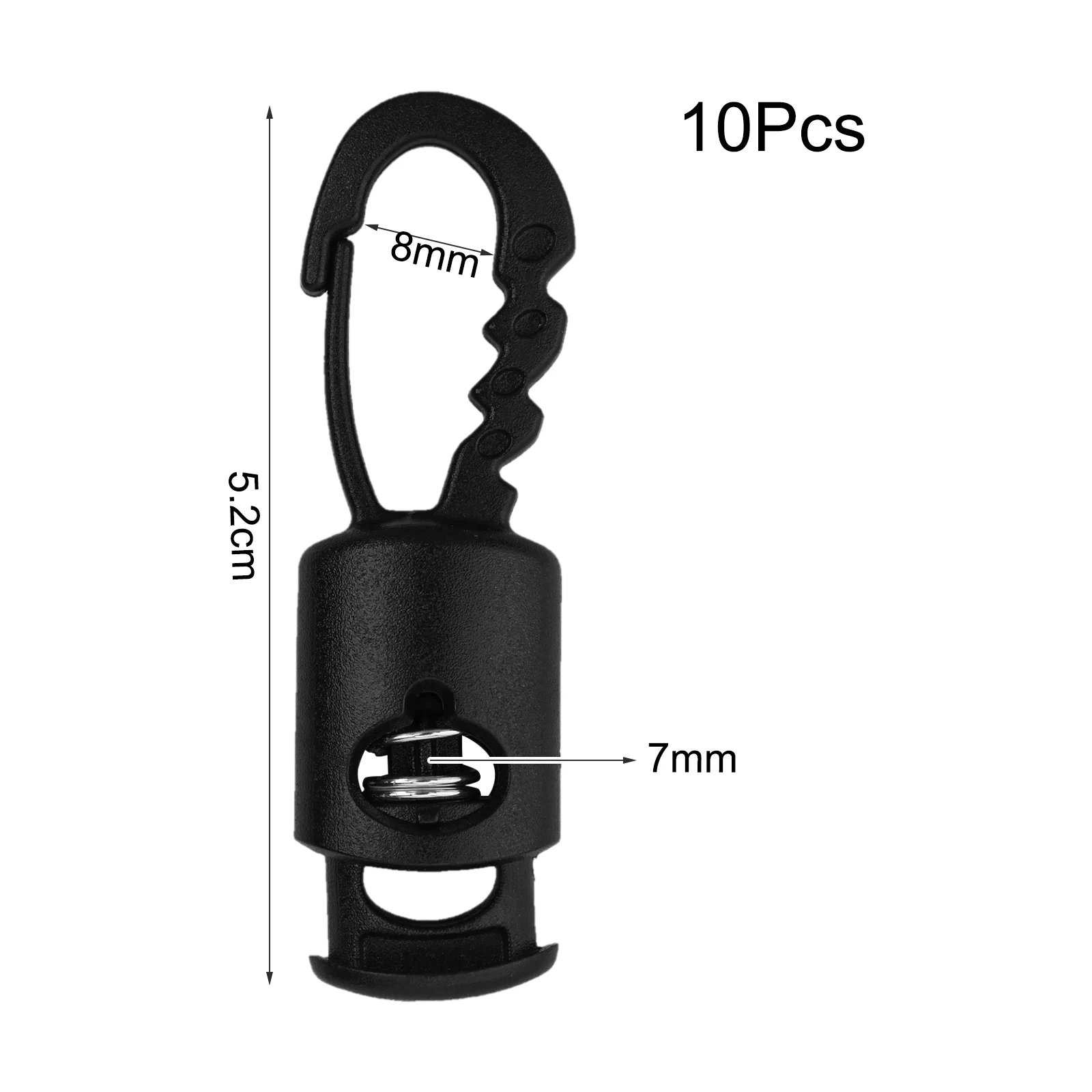 Camping Rope Hole Diameter 7mm Windproof Rope Hook Windproof Spring Hook Freely Movable Hook Lightweight Portable Baffle Design