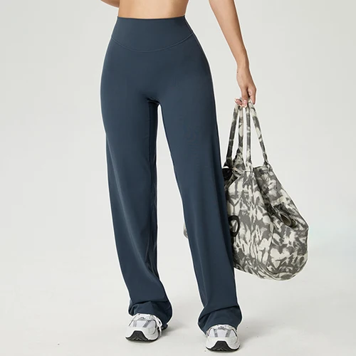 Imagen 1 del producto TRY TO BN Pantalones de Yoga de Cintura Alta y Pierna Recta para Mujer, Leggings de Gimnasio con Sensación de Segunda Piel, Suaves como la Mantequilla, Transpirables, para Correr y Hacer Ejercicio