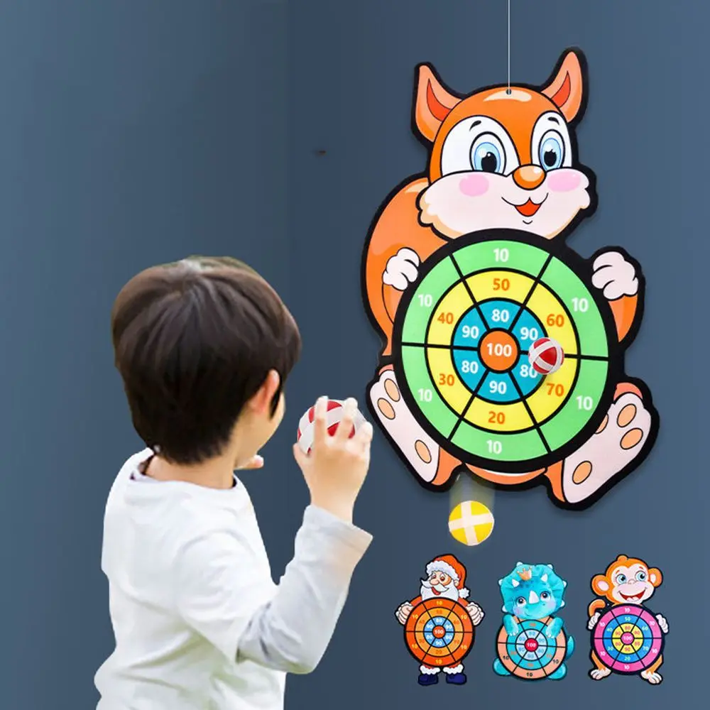 Classic Cloth Throw Dartboard Indoor Boys Girls Outdoor Sticky Ball Toys Kids Gift Dart Board Game Target Sports Game