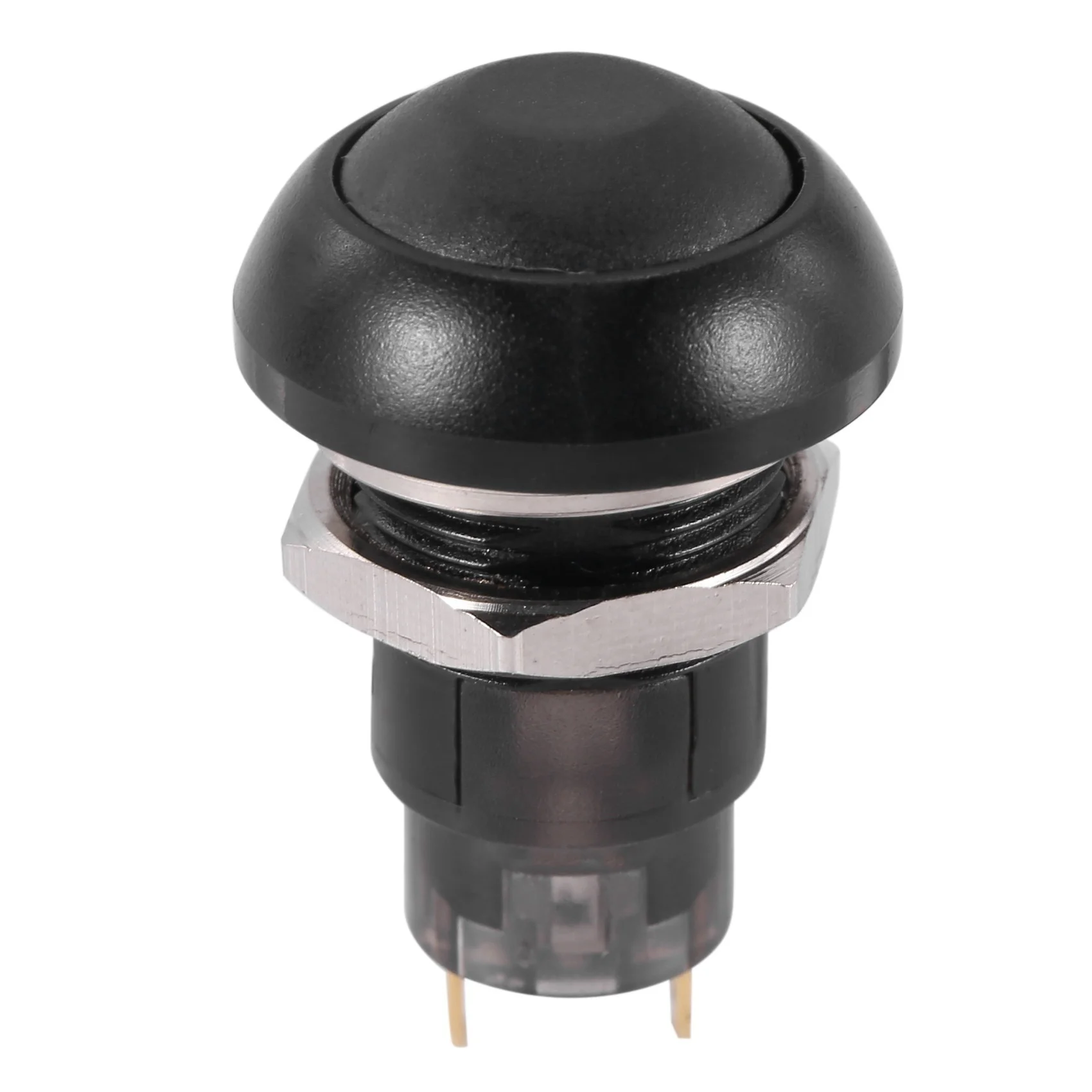 

On-Off Latching Waterproof 12mm Push Button Switch SPST 2A IP67, Black