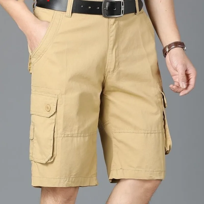 

Summer Fashion Five Division Trousers Large Shorts Y2k Clothes Men's Loose Straight Sports Beach Multiple Pockets Casual Pants