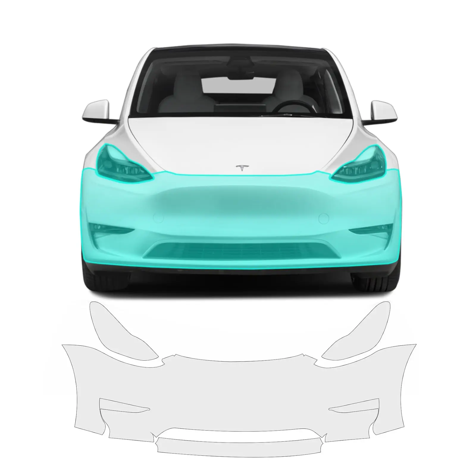 

For Tesla Model Y 2020-2024 TPU Body Bumper Pre-cut Sticker Paint Protection Film PPF Kit Scratch-resistant And Transparent