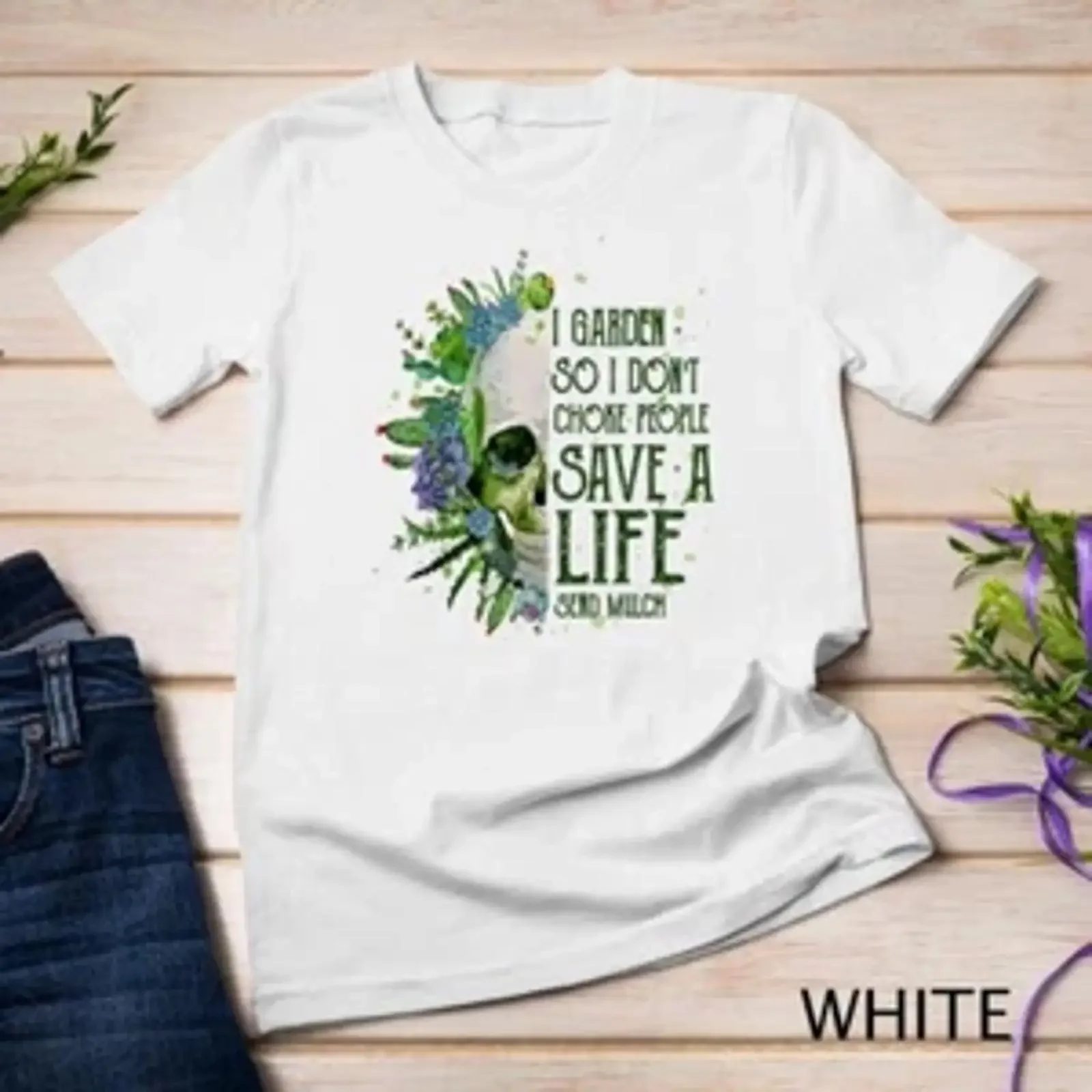 Funny I Garden So Don't Choke People Gardening T Shirt  vintage Washed fashion Breathable Soft streetwear Versatile