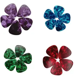 Guitar Picks with Mixing Thickness, Assorted Colors, Free Shipping, 0.46mm, 0.71mm, 0.96mm, 50PCs per Lot