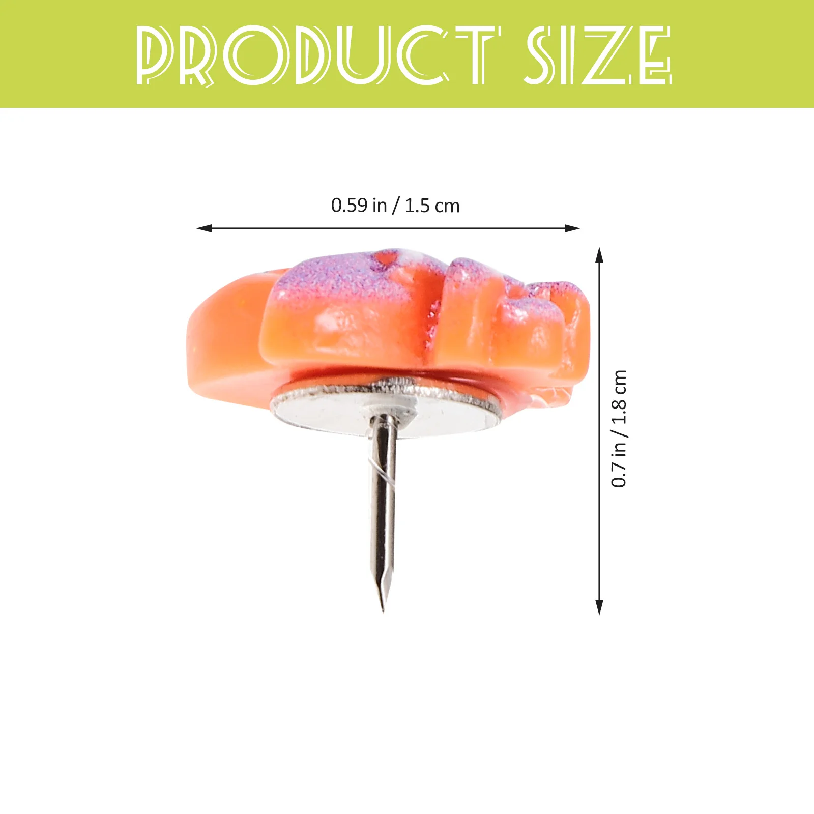 1 Box Decorative Halloween Thumbtacks Resin Pushpins Multi-Function Creative Thumbtacks for Bulletin Board Photo Map Office Use