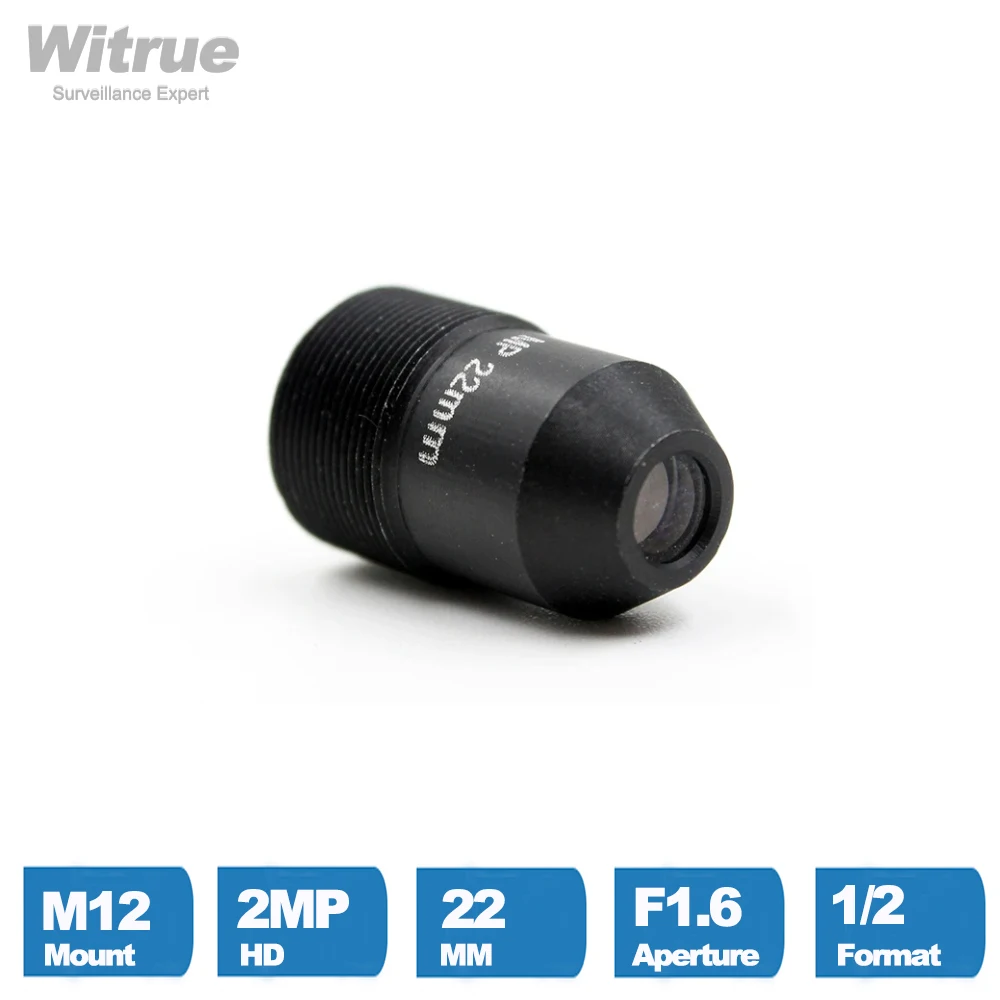Witrue Pinhole Lens CCTV  22MM M12*0.5 Mount 1/2