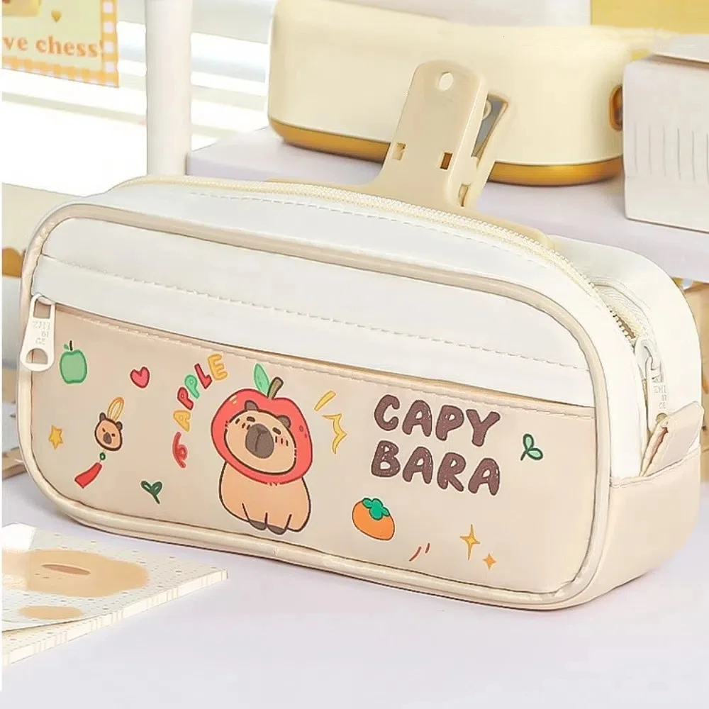 

Пенал-косметичка «Капибара» большой вместимости для канцелярских принадлежностей, карт, ручек. Настольный органайзер «Капибара» для хранения.