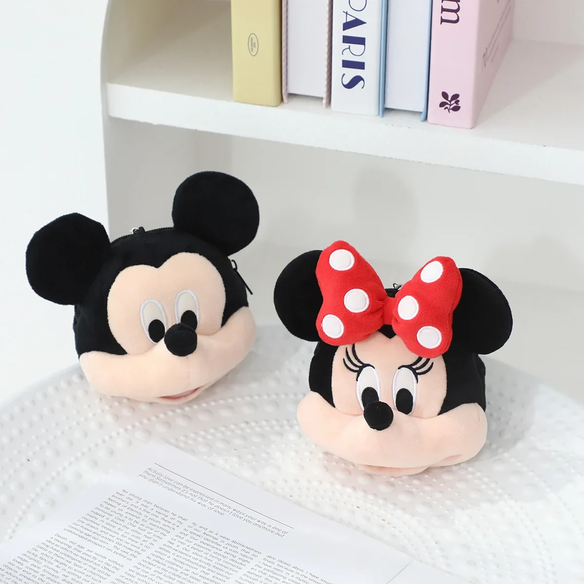 Mickey Minnie Mouse Plushies encantador bolso de felpa monedero dibujos animados Plutón Mini bolso colgante relleno Anime bolsa decoración regalos chica