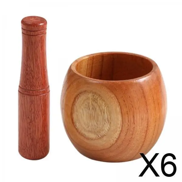 

Деревянный набор для измельчения трав и специй: мельница и пестель, ручная чеснокодавилка, кухонный аксессуар для приправ