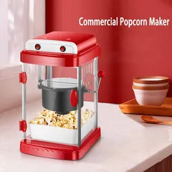 Commercial Automatic Popcorn Machine Electric Popcorn Popper for Party Household Small Hot Air Popcorn Maker