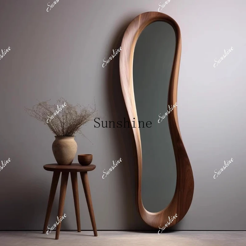 retro home wall-mounted special-shaped irregular full-length mirror