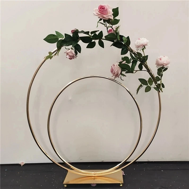 

10 PCS Flower Rack Wedding Table Centerpieces Metal Geometric Props Artificial Shelf Road Lead Floral Stand Backdrop Decoration