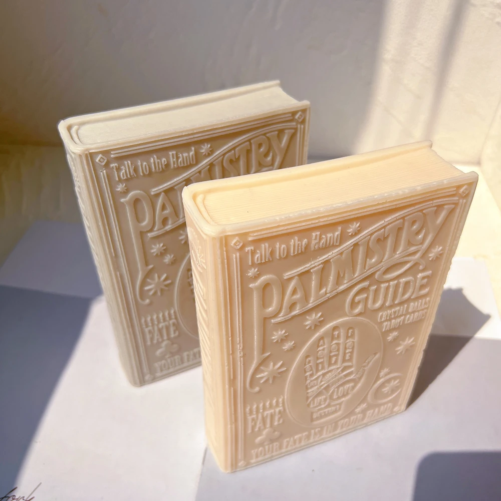 Big size Books Silicone Mould Palmistry Book Design Candle Mold Soy Wax Tool Home Decorative