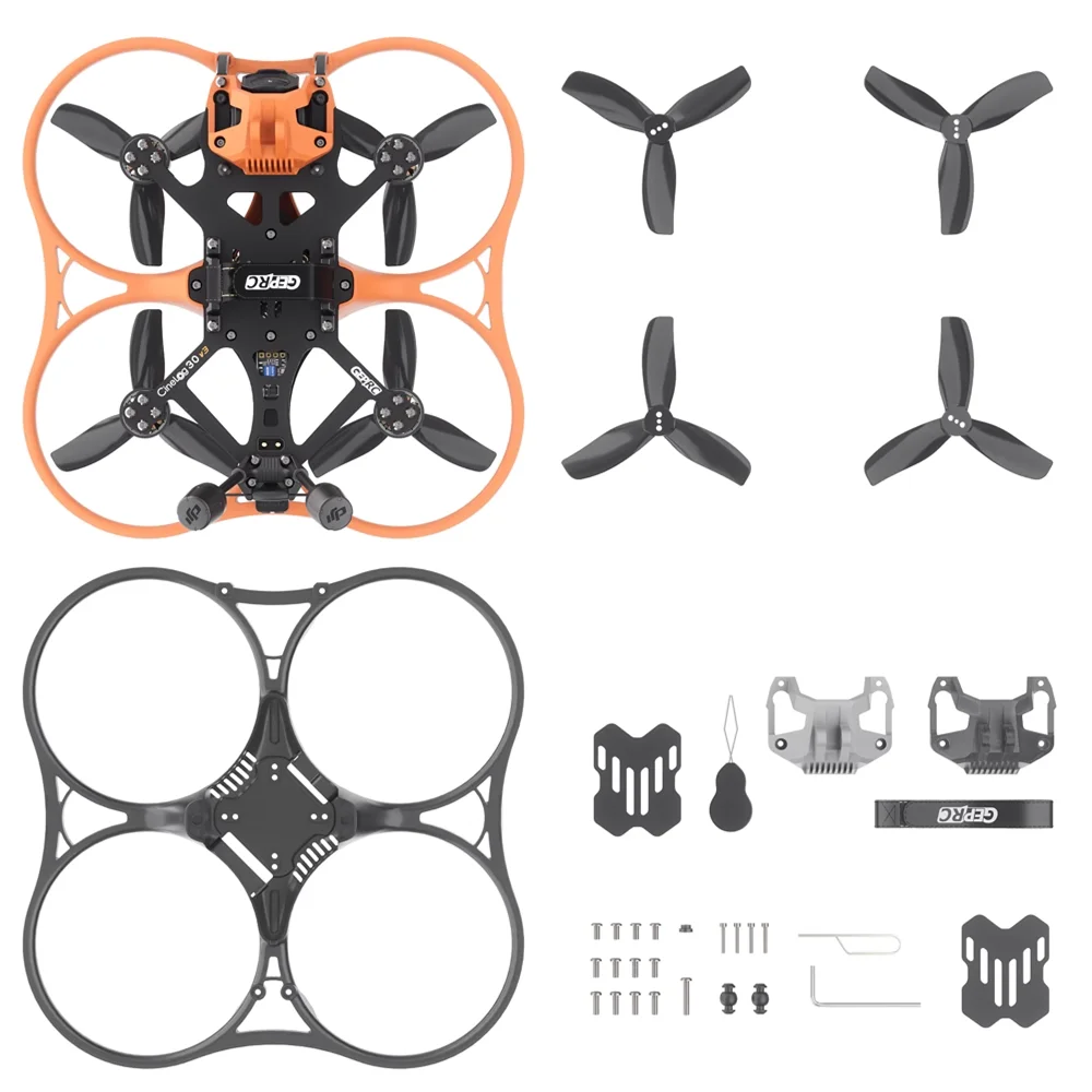 GEPRC Cinelog30 V3 O4 Pro — 3-дюймовый дрон FPV Cinewhoop Quadcopter F722 45A 32-битный AIO O4 AIR Unit Pro 1404 3850KV 4S