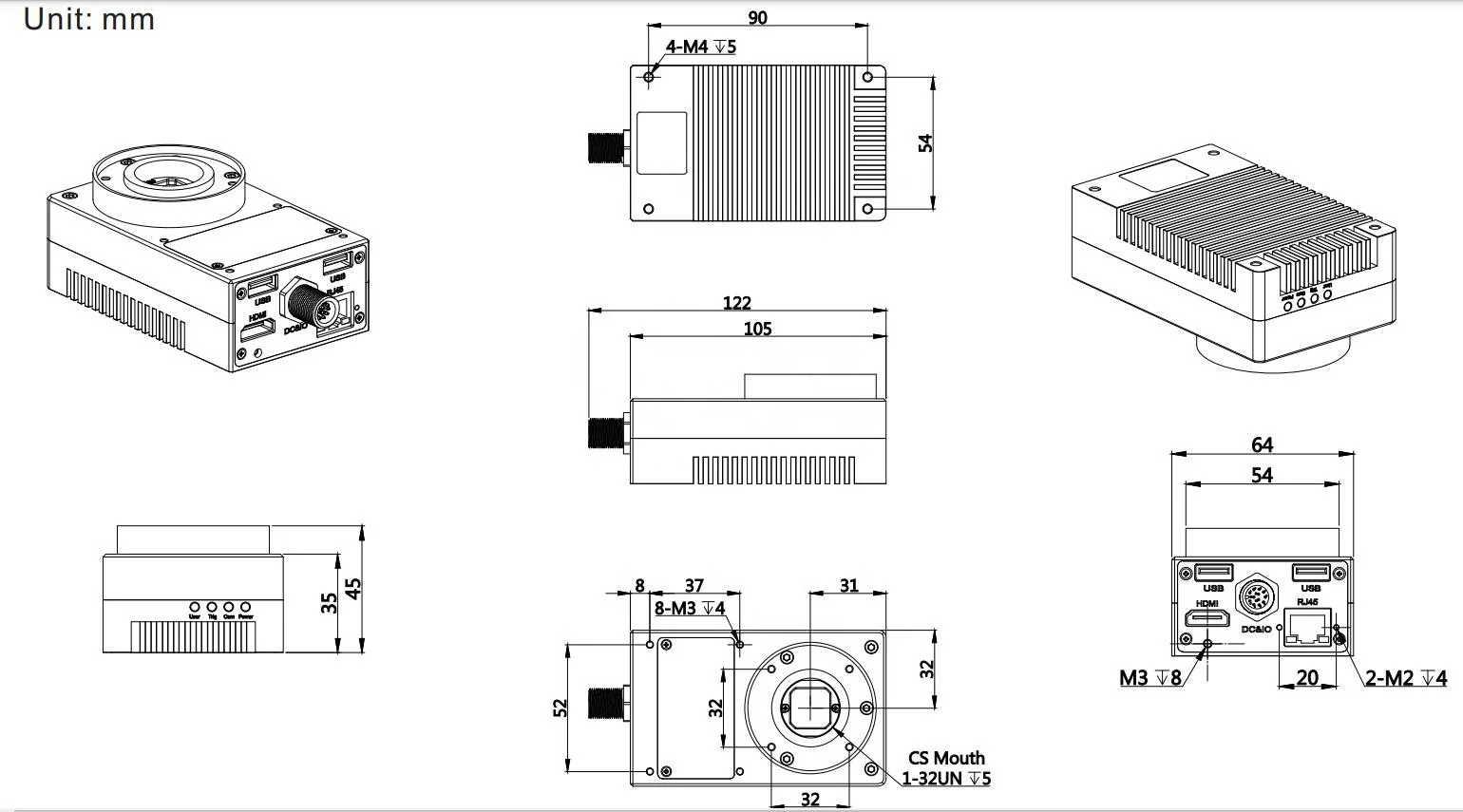 X86 Intelligent Machine Vision Speed Camera For Traffic Smart Industrial Quality Control Camera