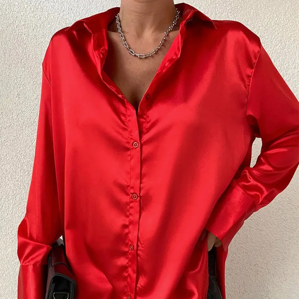 Loose Shirts for Women, Long Sleeve, Casual Blouses, Spring Clothes, Office Lady Tops, Female Loose Blouse, Girl Tops, Autumn Fa