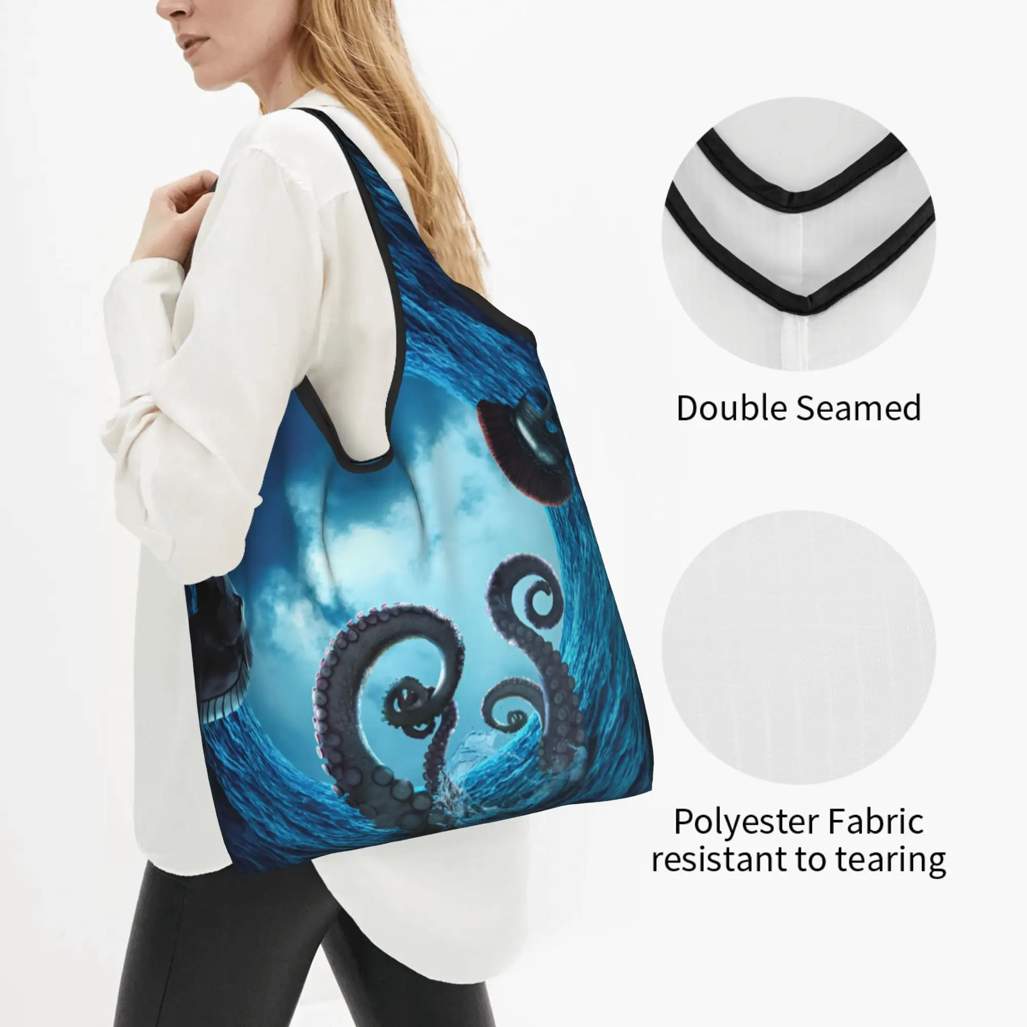 Fashion Printing O-Odysseyes Hot Comic Shopping Tote Bags Portable Shopper Shoulder Cartoon Handbag