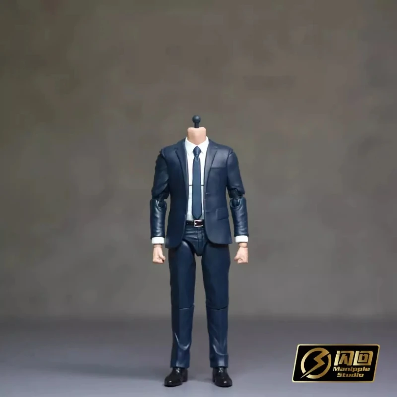 Manipple Studio 1/12 Scale Blue Suit Body With Interchangeable Hands 1.0 Model Fit 1:12 SHF Action Figure Mafex Head Sculpts