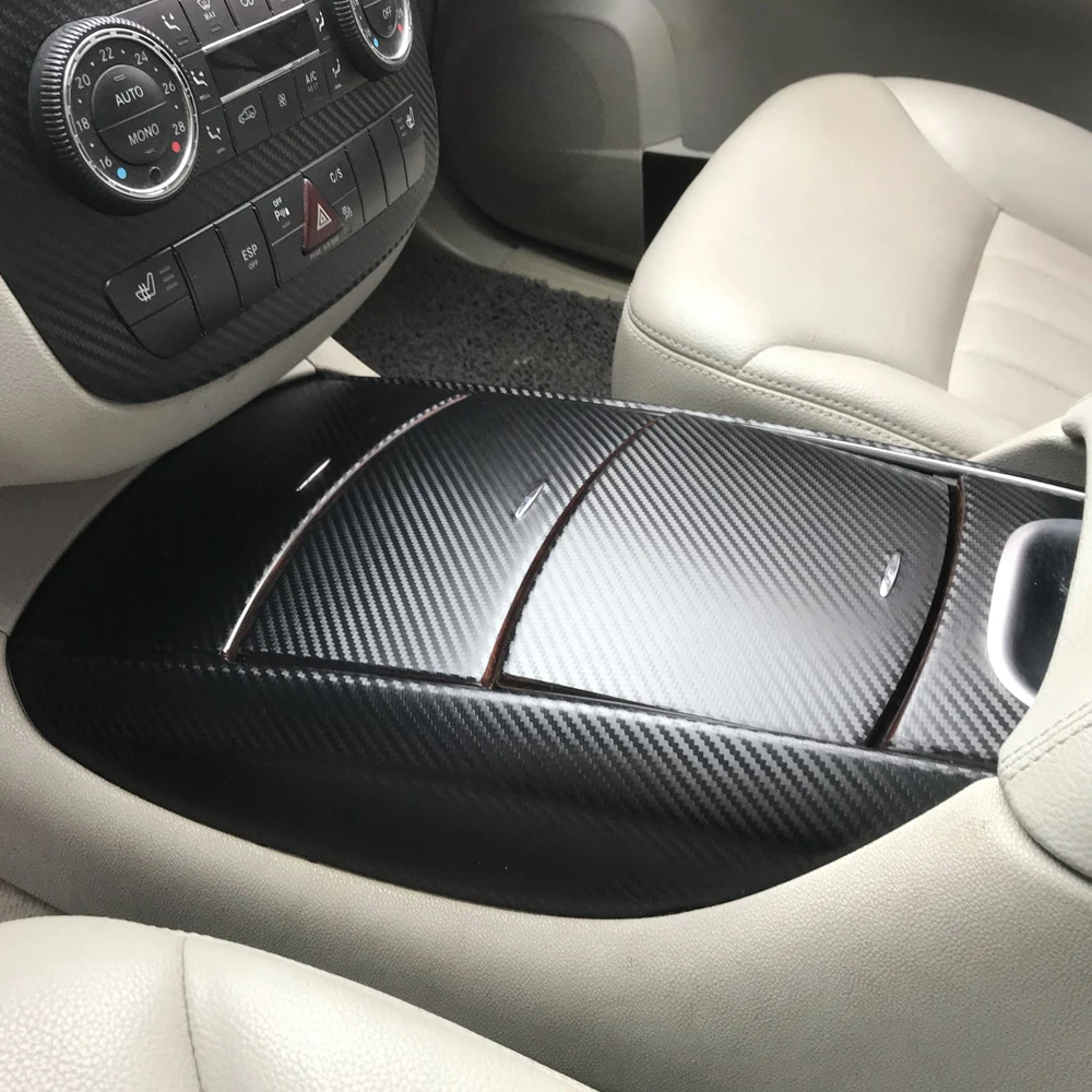 Carbon Fiber Interior Trim Sticker For Benz R Class W251 2006-2017 Central Console Gear Shift Panel Door Handle Cover Trim