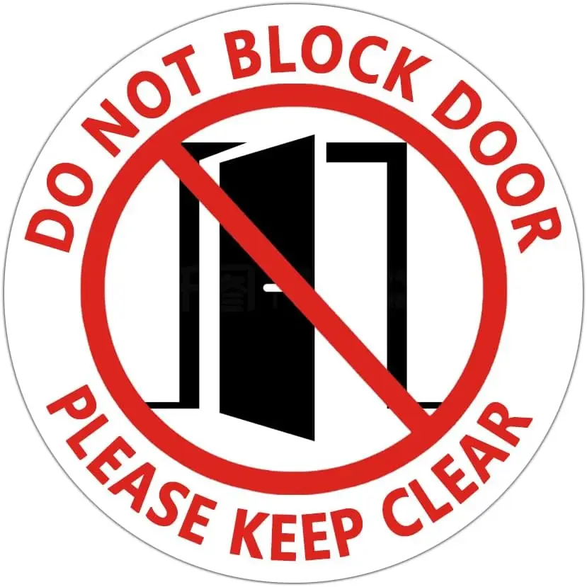 

Do Not Block Door Floor Decal,11 Inches Keep Clear Sign Stickers Do Not Block Door Sign Caution Warning Safety Sticker,6 Pcs