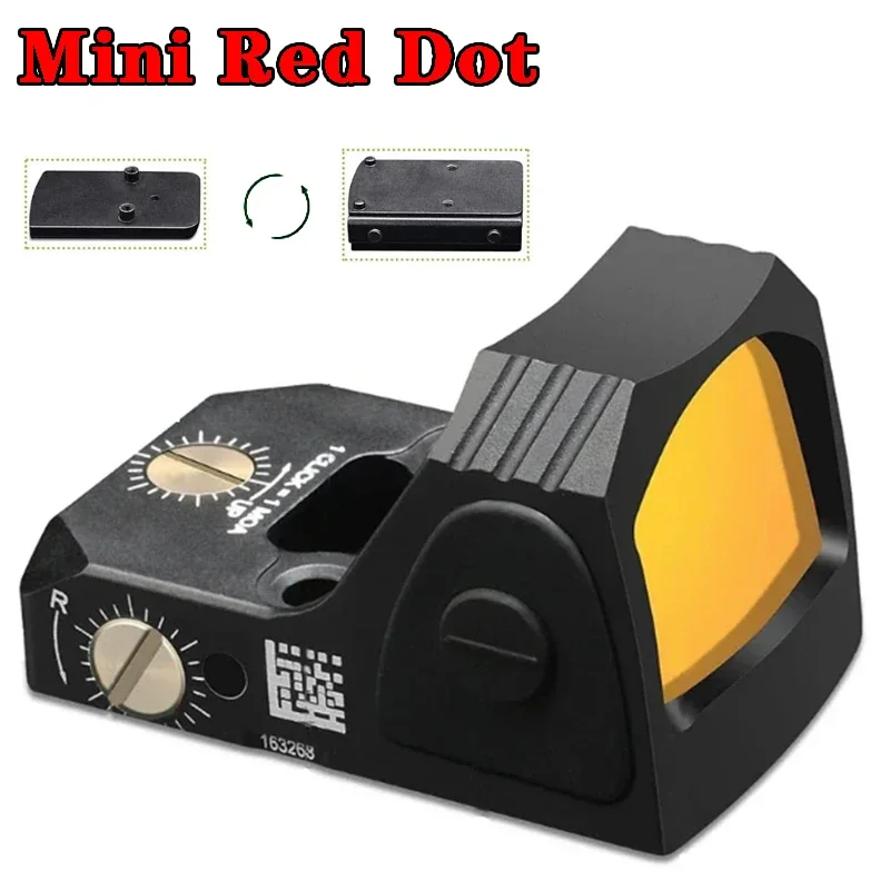 RMR Mini Tactical Red Dot Sight Adjustable Collimator Pistol Reflex Glock for Hunting AR15 M4 Optics Scope for 20mm Rail