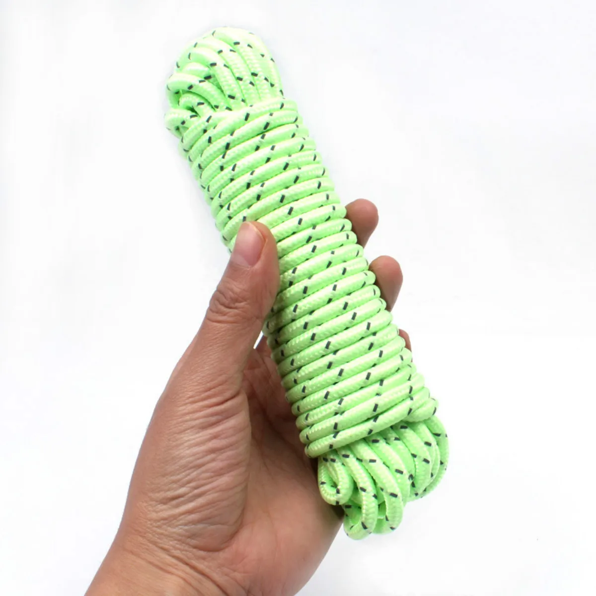 10 متر مضيئة ليلة توهج عاكس خيمة حبل التخييم الحبل الثقيلة تحميل ارتداء مقاومة مطاطا مضيئة حبل عاكس الحبل #2