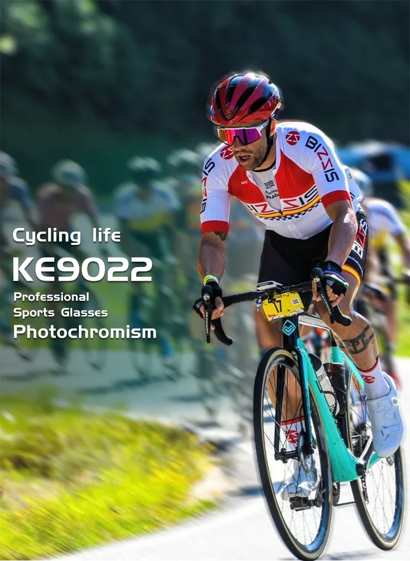 Kapvoe Photochrome Fahrradbrille UV400 MTB Klar Mountainbike Übergang Fahrrad Sonnenbrille für Männer Frauen Sportbrillen – Detail 2