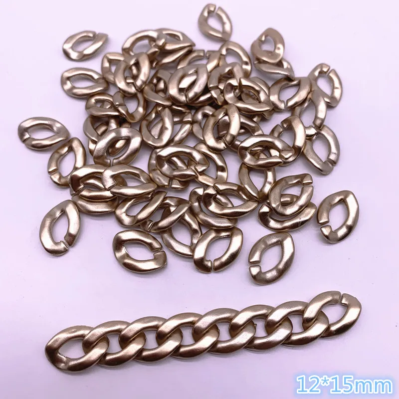 New 20pcs 12*15/13*16/15*20/20*25mm Acrylic Twisted Chains Assembled Parts Beads Diy Jewelry Findings Accessories