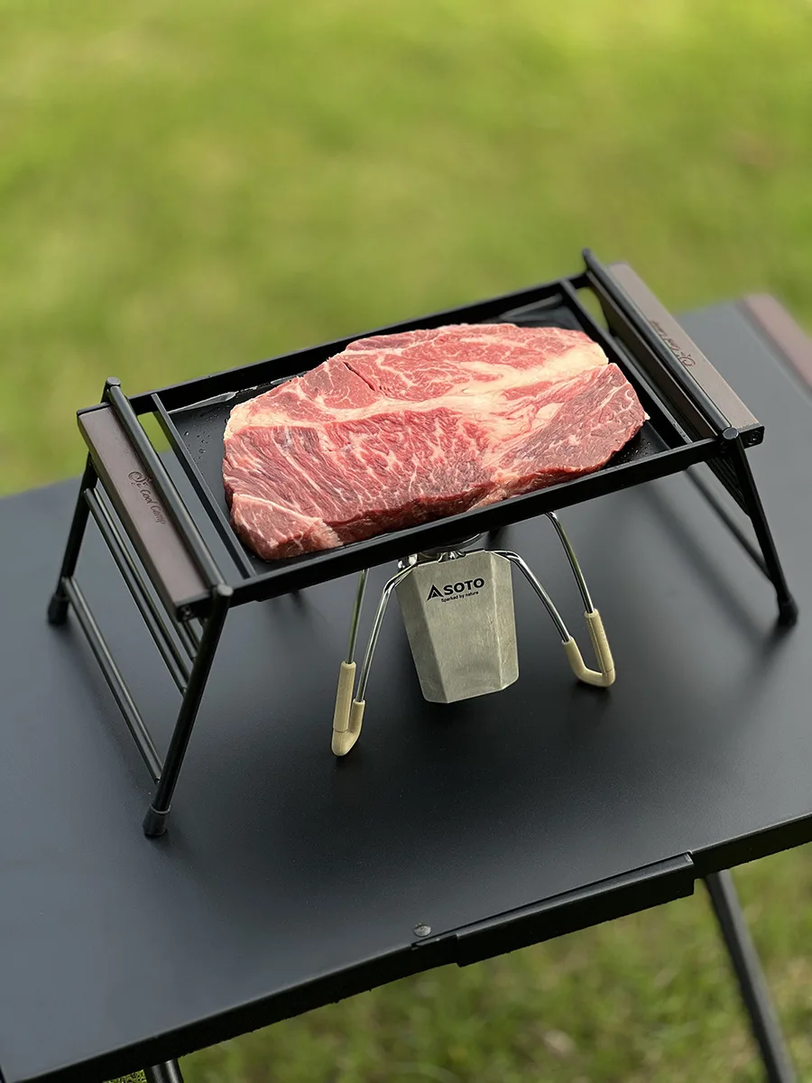 

Outdoor Camping Barbecue Plate Portable Foldable Barbecue Grill for Picnic Camping Lightweight Steak Frying Pan New