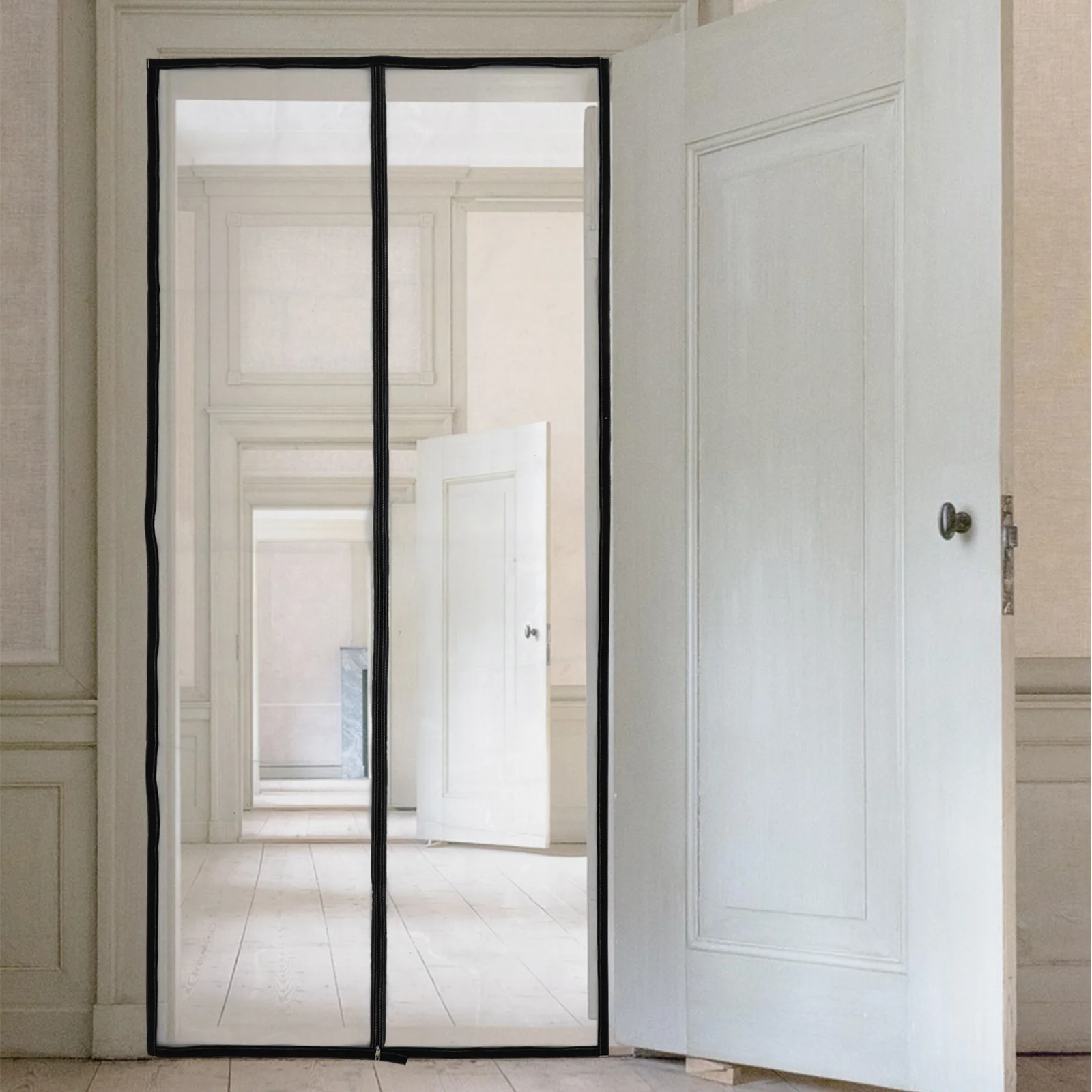 

Anti-Cat Mesh Screen Door Heavy Duty Pet Screen For Cat Dog Small Animals Durable Zipper Door Prevent Escape Ventilation