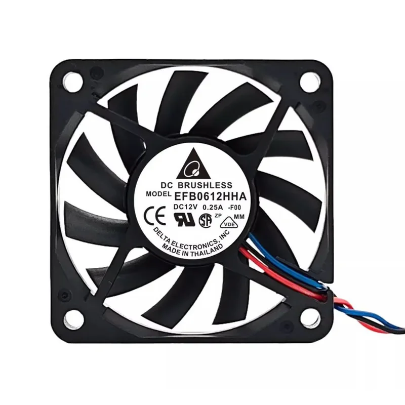 for Delta 6010 EFB0612HHA 6cm CPU Cooling Fan 12V 0.25A PWM Speed Measurement Ultra-thin Large Air Volume