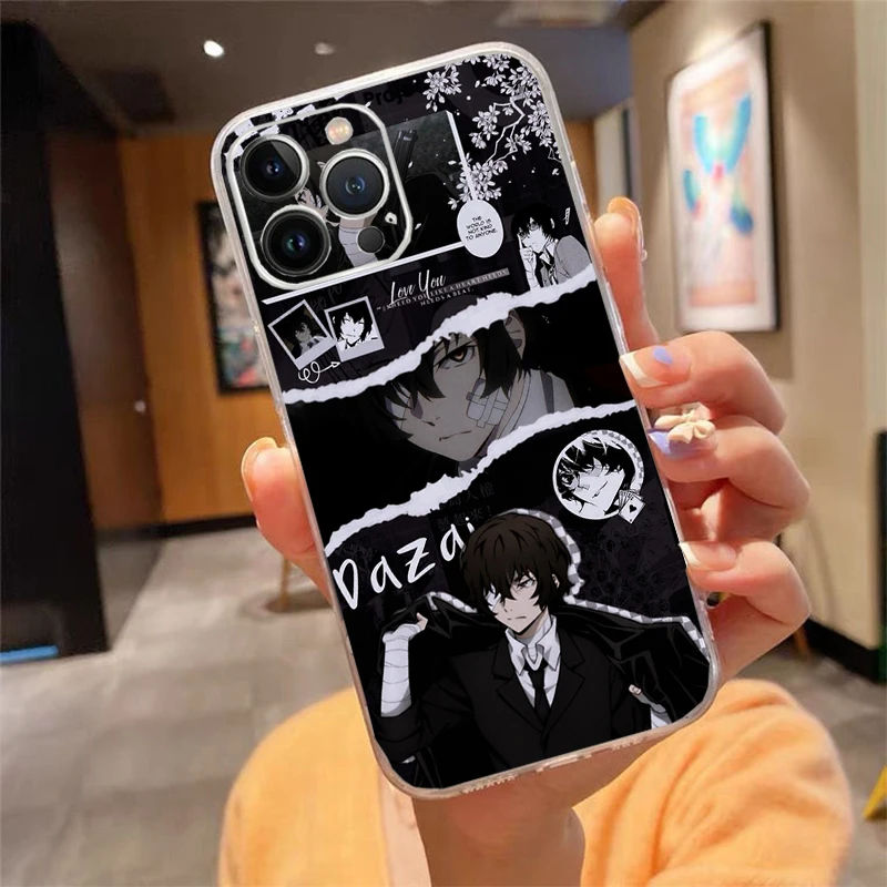 Phone Case For iphone 16 15 14 Pro Max 16 15 14 13 12 Pro 15 14 Plus SE Bungou Stray Dogs Dazai Osamut Case Funda Capa Cell