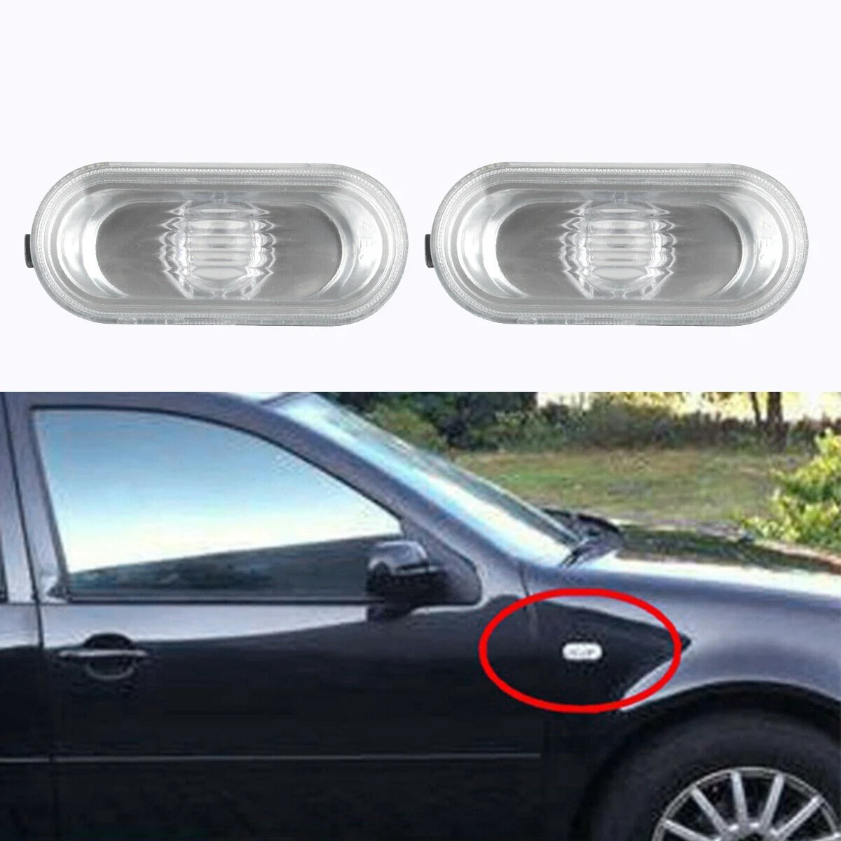 Car Side Marker Light Turn Signal Light Lamp Repeater For Jetta Golf Bora MK4 PASSAT B5