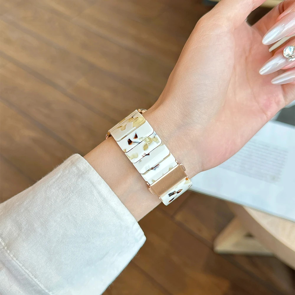 Apple Watch 10 밴드 용 수지 스트랩 42mm 46mm 44mm 45mm 40mm 41mm 49mm 38mm Iwatch 시리즈 9 8 7 SE 5 4 용 Correa 루프 팔찌