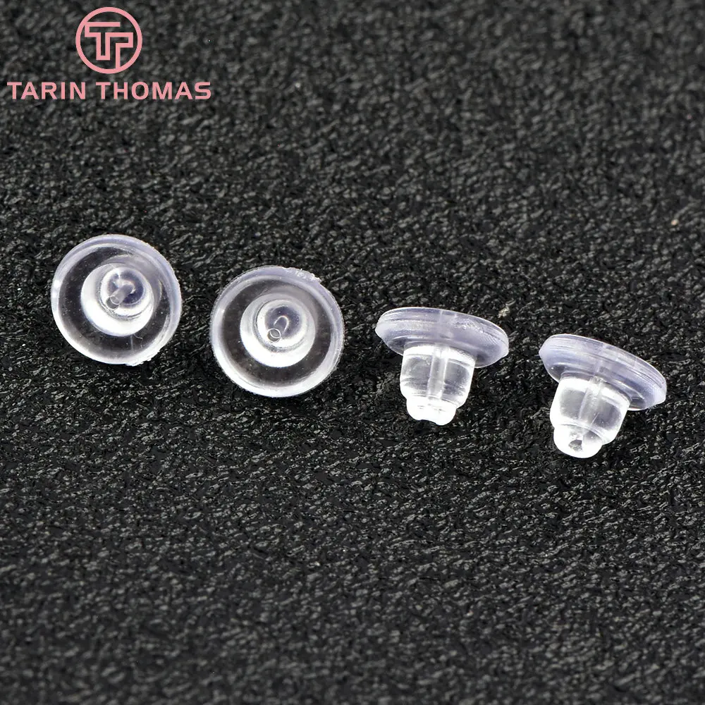 (4090) 100PCS 4x5MM 5x6MM White Rubber Earring Back Diy Jewelry Findings Accessories Wholesales
