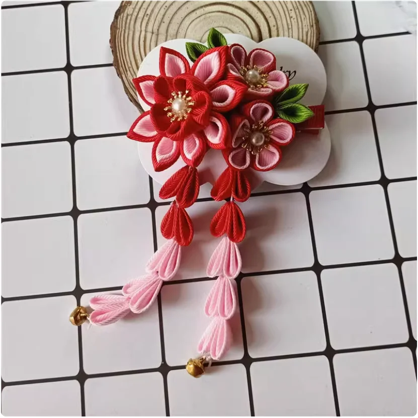 2024 Puro Fatto A Mano Giapponese Zephyr Accessori Per Capelli Fine Clip Laterale Kimono Accappatoio Cos Copricapi Ragazza Intrattenimento Musiche E Canzoni Tornante Copricapo