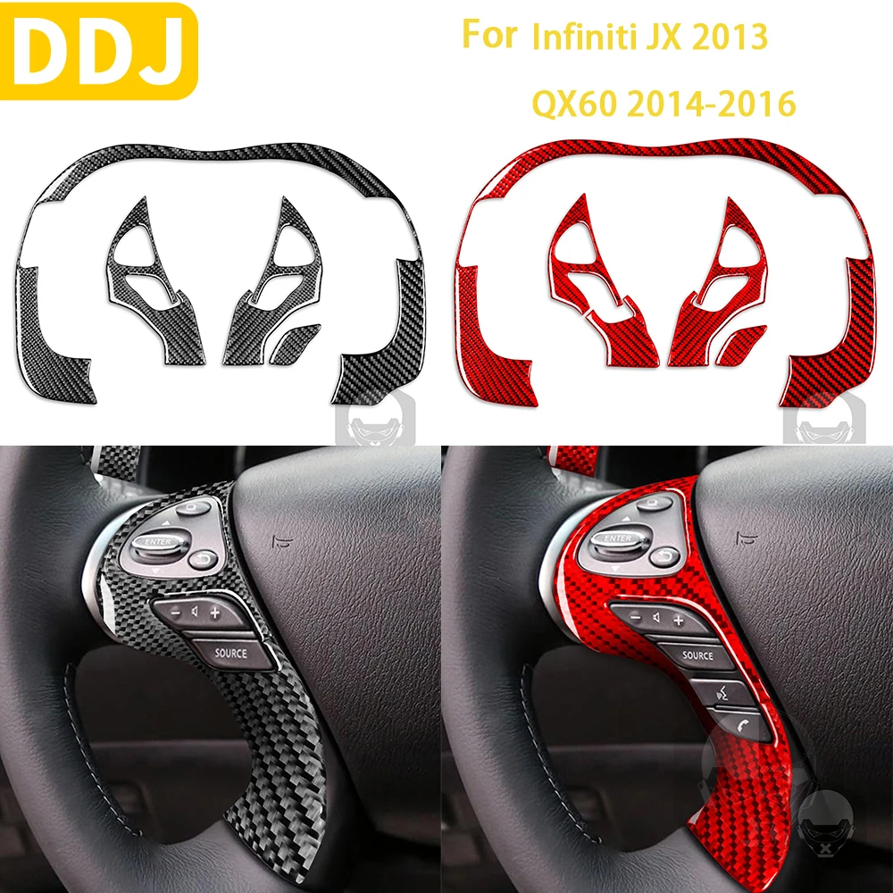 

For Infiniti JX 2013 QX60 2014-2016 Car Accessories Interior Carbon Fiber Steering Wheel Speedometer Trim Sticker Decoration