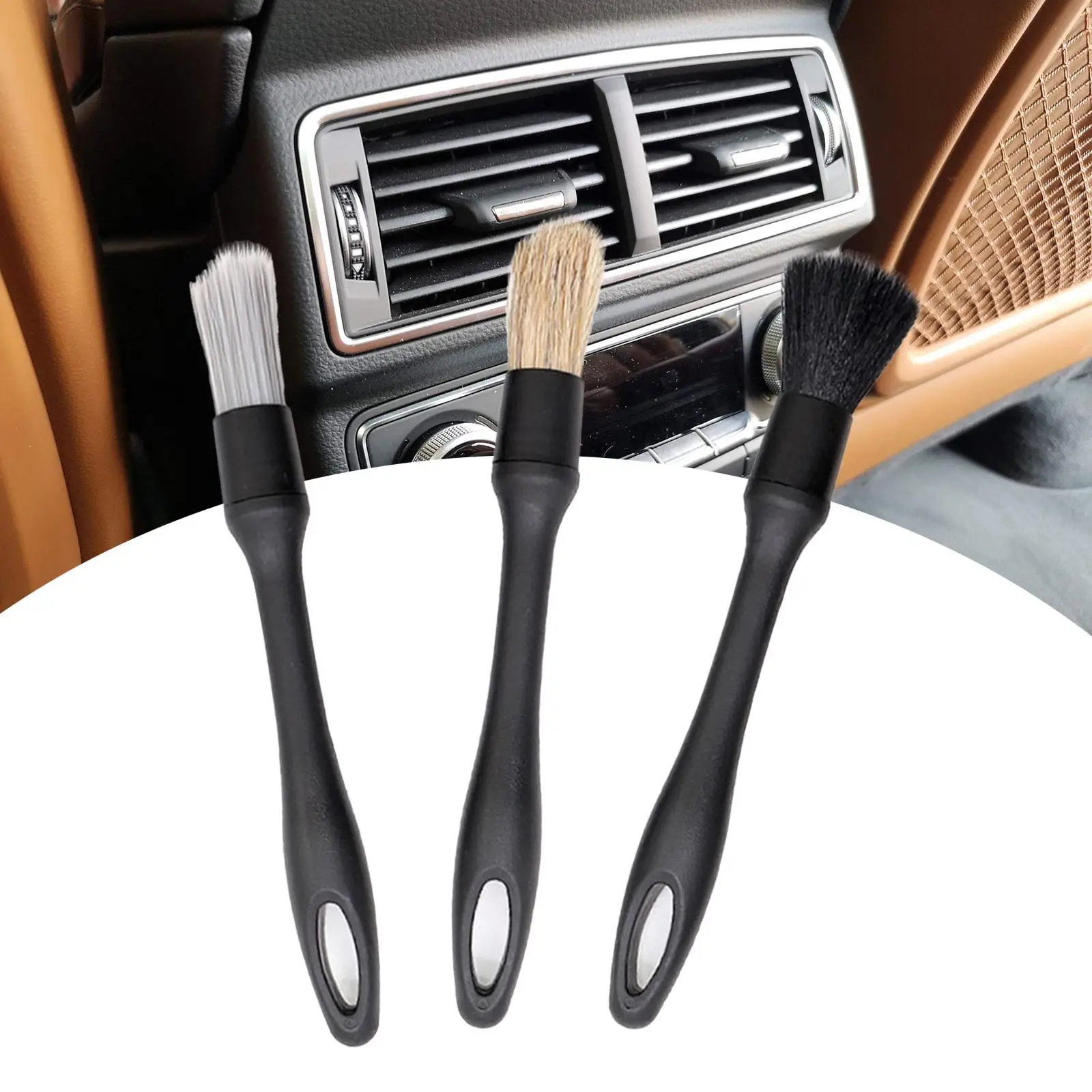 1/3/5 brosses de nettoyage pour voiture, pour l'intérieur, les aérations, les roues, les pneus, les jantes, kit d'entretien automobile